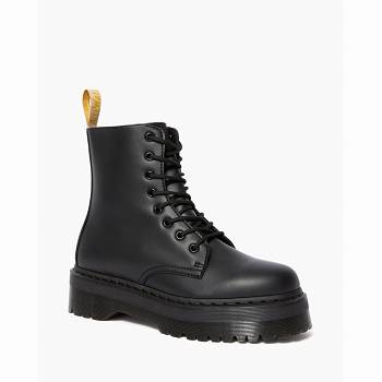 Dr Martens Vegan Jadon Ii Mono - Cierne Cizmy na Platforme Panske, D169SK